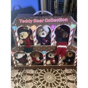 Christmas teddy bear plush Collection 7 Adorable Different Bears In Original Box